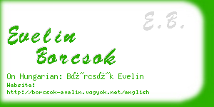 evelin borcsok business card