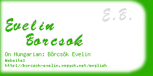 evelin borcsok business card